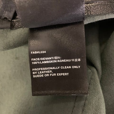 LAFAYETTE 148 Size 10 Black Leather Lambskin Pants