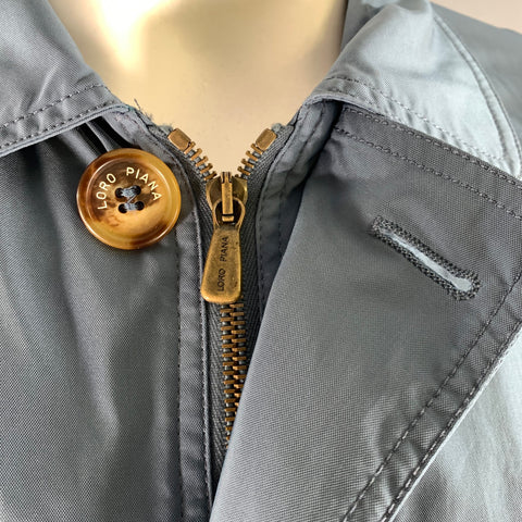 LORO PIANA Size L Blue Polyamide Field Jacket