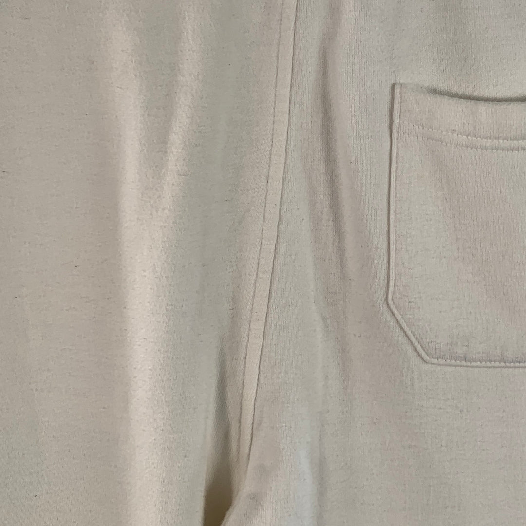 BALMAIN Size M White Cotton Drawstring Sweatpants Casual Pants