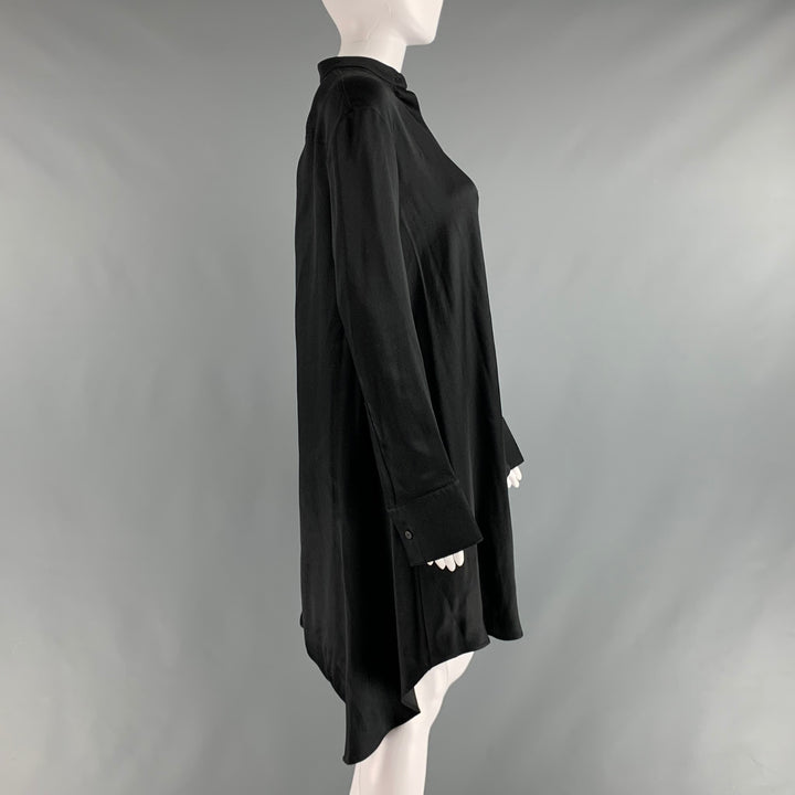 LOEWE Size 0 Black Gold Silk Chain Shirt  Dress