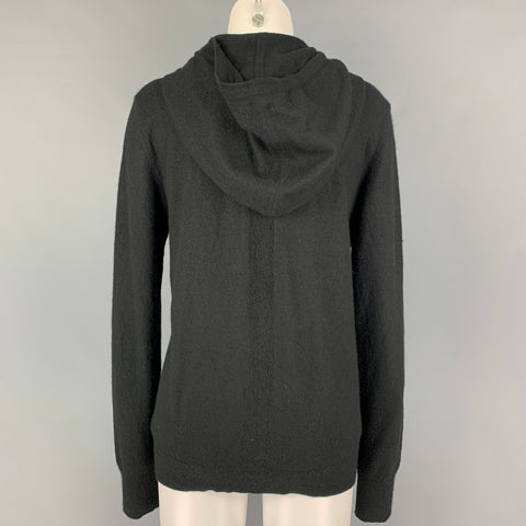 RICK OWENS FW20 Size S Black Cashmere Hooded Cardigan