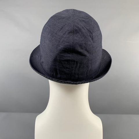 EMPORIO ARMANI Navy Grey Cotton Blend Hats