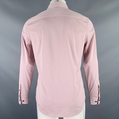 THEORY Size M Pink Blush Cotton Polyester Button Up Long Sleeve Shirt