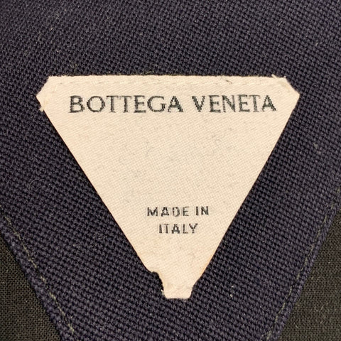 BOTTEGA VENETA Size M Navy Polyamide Button Up Long Sleeve Shirt