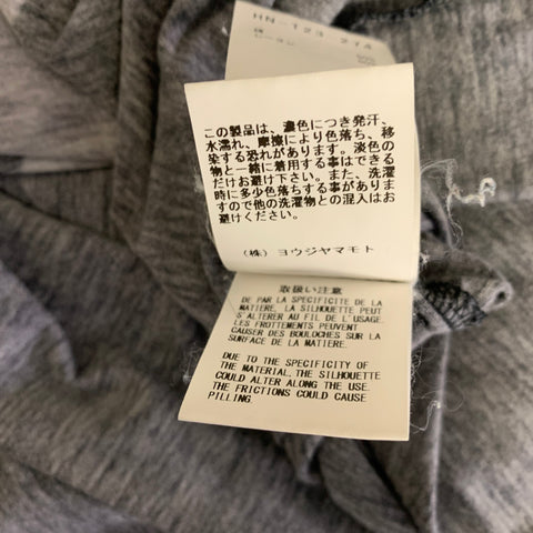 BLACK SCANDAL by YOHJI YAMAMOTO SS2020 Size M Grey Graphic Cotton & Rayon Tunic