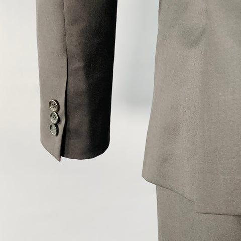 BAND OF OUTSIDERS Size XS Black Twill Wool Notch Lapel Suit