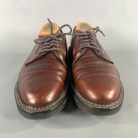 ALDEN Size 7 Burgundy Brown 9432S Leather Lace Up Shoes