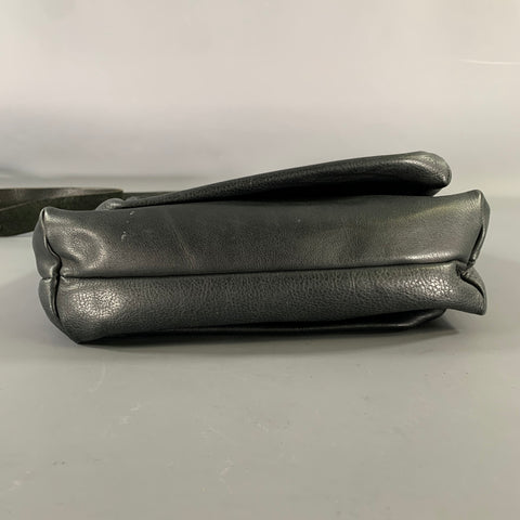 M.A+ Size One Size Black Solid Leather Shoulder Bag