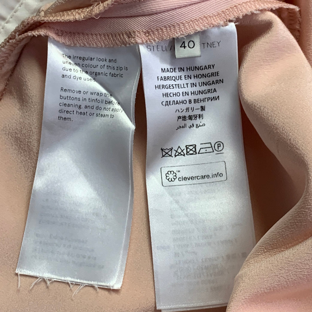 STELLA McCARTNEY Size 4 Light Pink Wool Slim Fit Flat Front Dress Pants