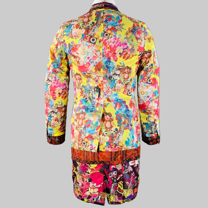 COMME des GARCONS HOMME PLUS SS14 Size S Multi Color Polyester Layered Notch Lapel Jacket