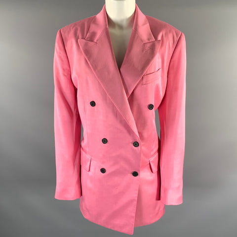 TOM FORD Size M Pink Acetate Viscose Double Breasted Blazer