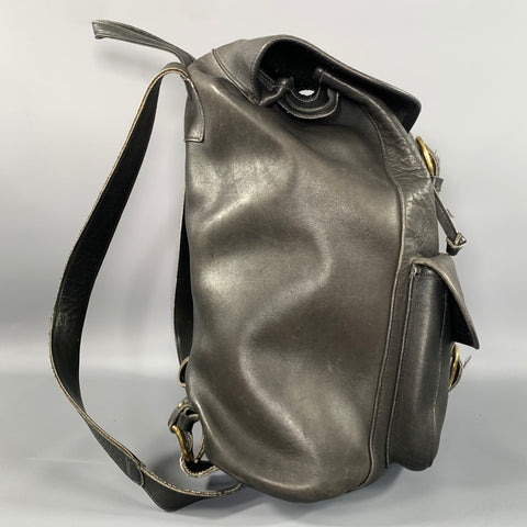 LAURA IN USA Size One Size Black Crackled Leather Backpack