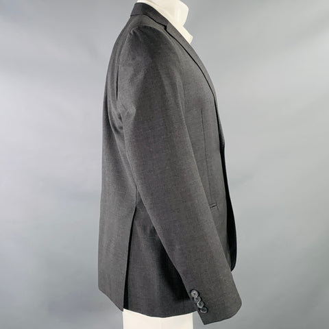 J.LINDEBERG Taille 40 Gris Laine Vierge Veste Sport Coupe Slim Droite