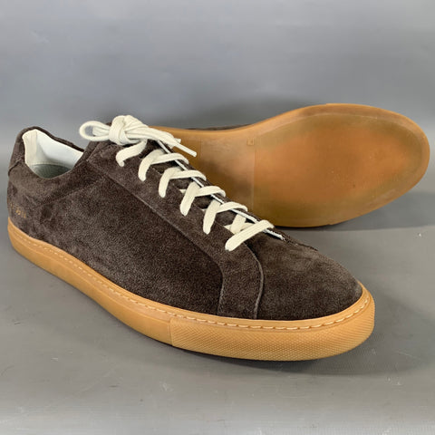 COMMON PROJECTS Size 10 Brown Tan 1728 43 0514 Leather Low Top Lace Up Shoes