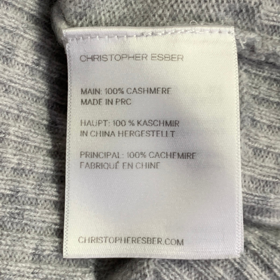 CHRISTOPHER ESBER Size XS Grey Heather Cashmere Knit Asymmetrical Casual Top