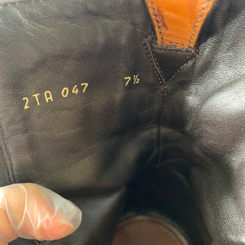 PRADA Size 7.5 Brown Leather Moto Racer Boots