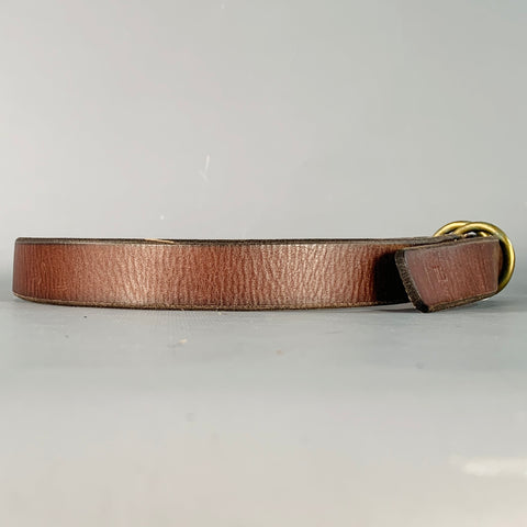 POLO by RALPH LAUREN Vintage Size S Brown Leather Double Ring Belt