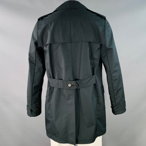 DUNHILL Vintage FW09 Size 42 Black Double Breasted Trenchcoat