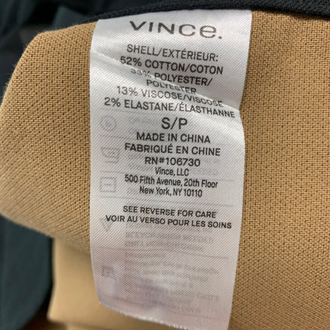 VINCE Chaqueta negra con coderas en mezcla de algodón talla S
