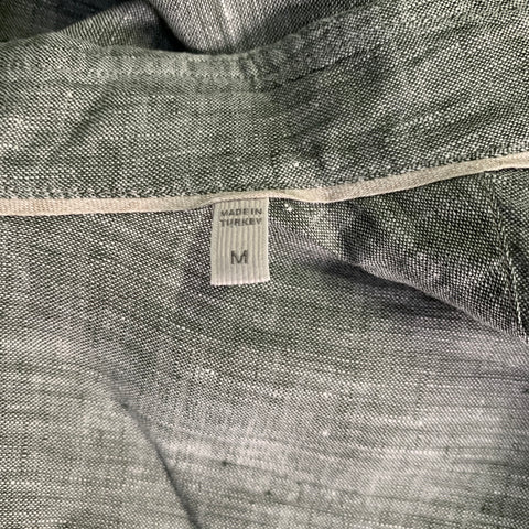 ERMENEGILDO ZEGNA Size M Green Grey HeatherLong Sleeve Shirt