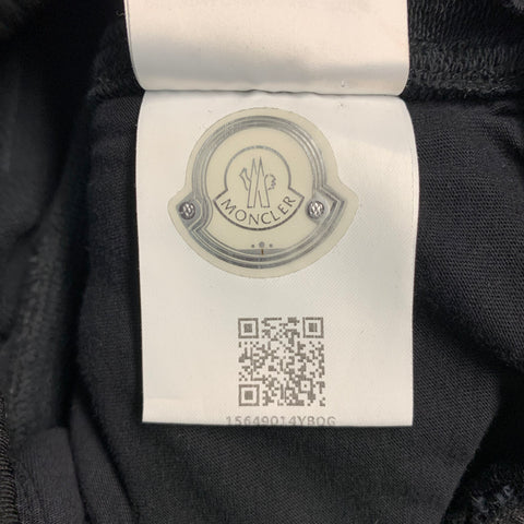 MONCLER Size M Black Cotton Blend Drawstring Shorts