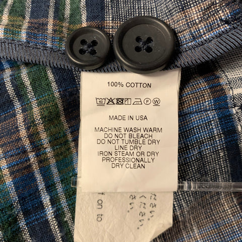 ENGINEERED GARMENTS Size M Navy Orange Patchwork Cotton Sport Coat