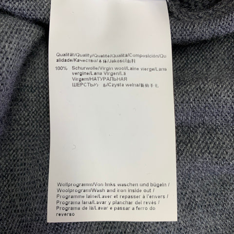 HUGO BOSS Size XL Grey Knit Merino Wool Zip Up Cardigan