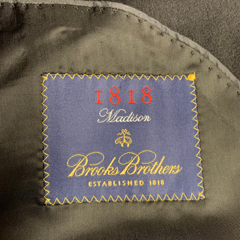 BROOKS BROTHERS Size 46 Black Cashmere Single Breasted Sport Coat