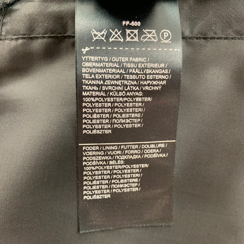 STAND STUDIO Taille L Manteau à revers cranté en fausse fourrure texturée en polyester noir