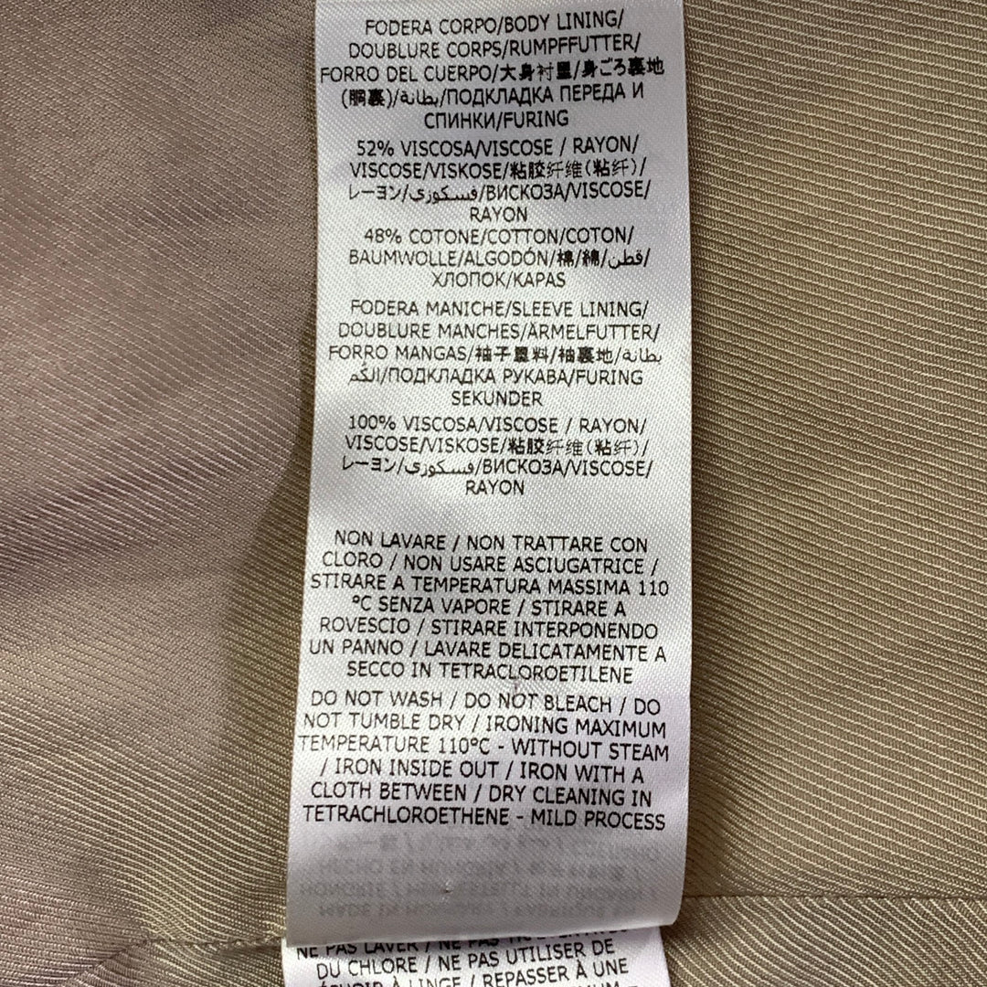 STELLA McCARTNEY Size 2 Metallic Gold Silver Polyamide Blend Jacquard Peak Lapel Pantsuit