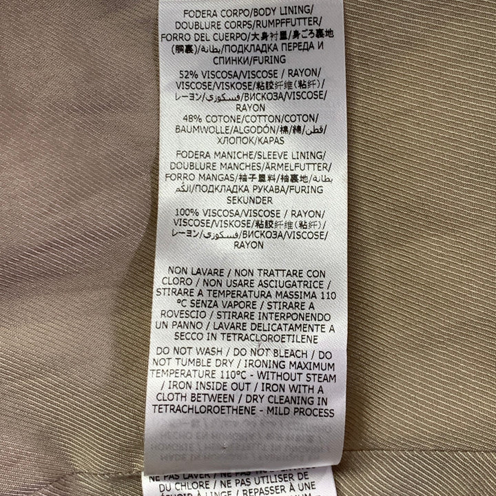 STELLA McCARTNEY Size 2 Metallic Gold Silver Polyamide Blend Jacquard Peak Lapel Pantsuit