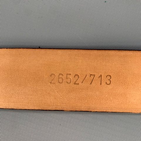 MICHAEL TOSCHI Size 44 Black Suede Leather Belt