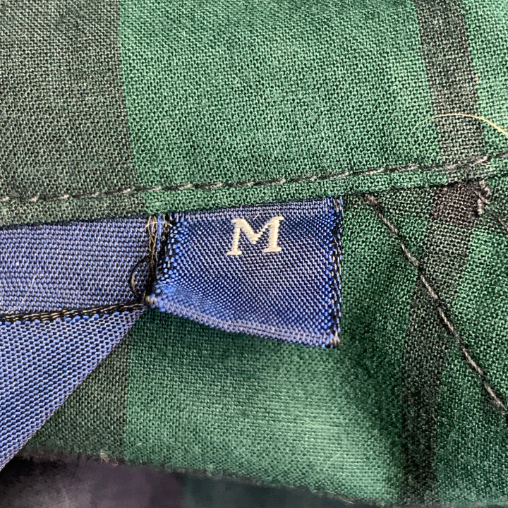 POLO by RALPH LAUREN Size M Green Navy Red Plaid Cotton Zip Up Harrington Jacket