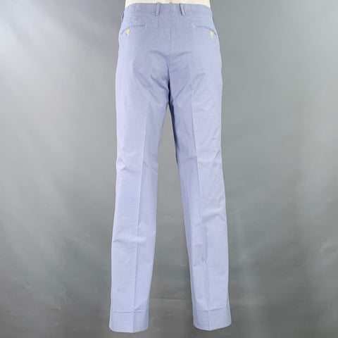 POLO by RALPH LAUREN Size XL Blue White Gingham Cotton Suit