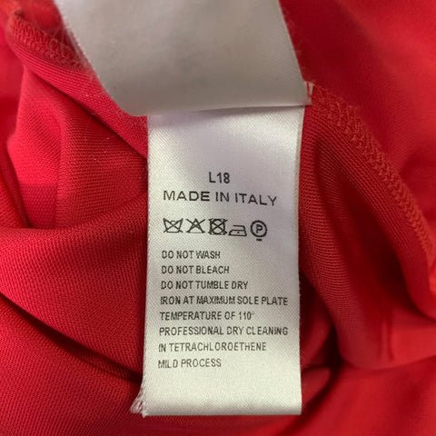 VIVIENNE WESTWOOD Robe longue froncée à manches longues en viscose rouge Taille XS