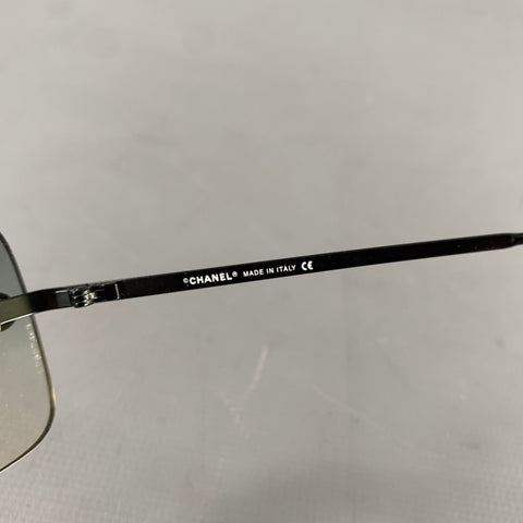 CHANEL Black Green Sunglasses