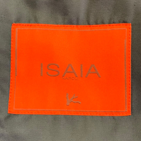 ISAIA Size 42 Regular Navy Black Glenplaid Wool Notch Lapel Suit