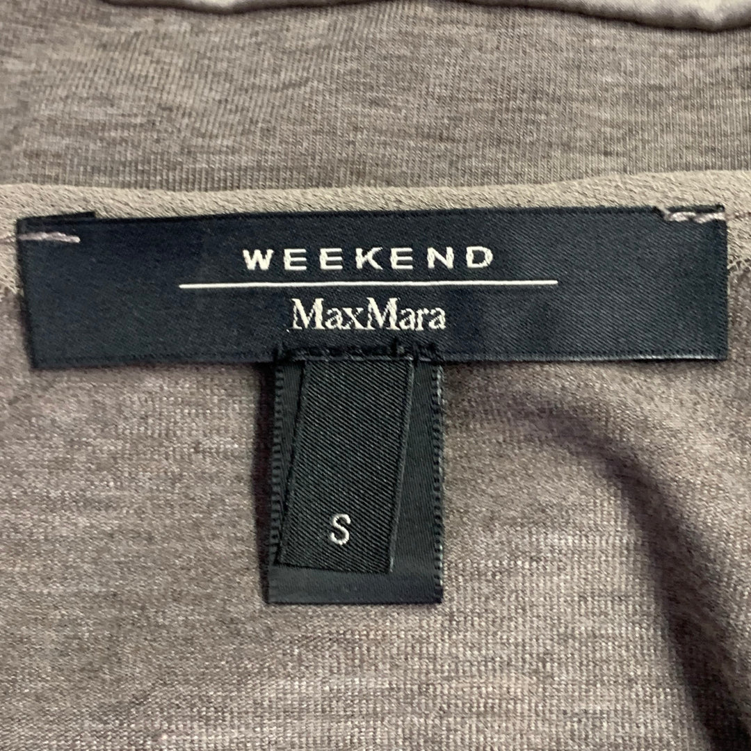 MAX MARA Size S Brown Cotton Blend Short Sleeve Casual Top