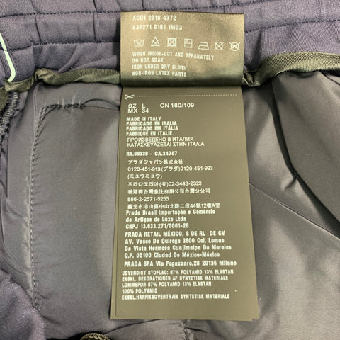 PRADA Size L Navy Polyamide Blend Sweatpants Casual Pants