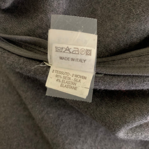 BRUNELLO CUCINELLI Size 6 Grey Wool Cashmere Ribbed Zip Up Jacket