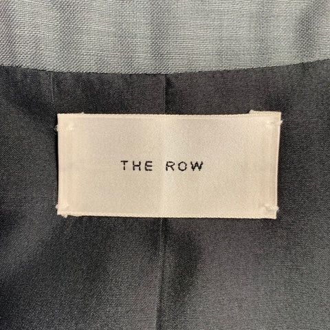 Manteau The Row gris sauge en soie à boutonnage simple, taille 12