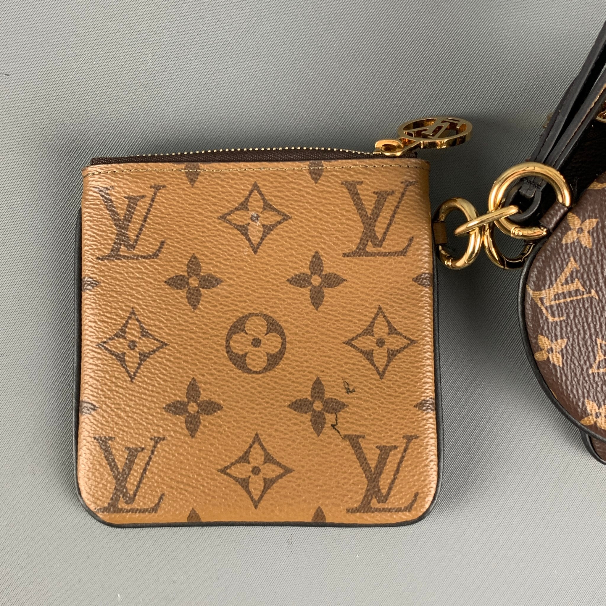LOUIS VUITTON Brown Beige Monogram Coated Canvas Handbag – Sui