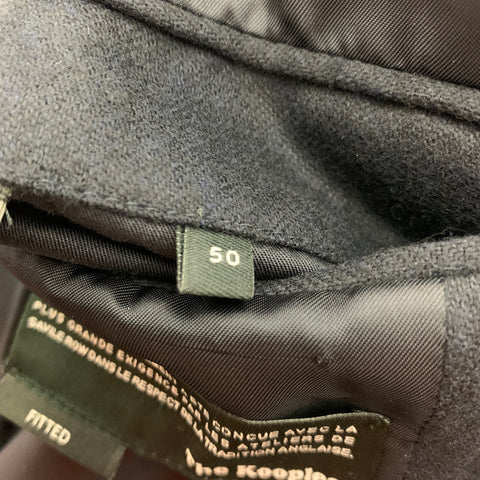 THE KOOPLES Taille 40 Manteau de sport à revers en cachemire bleu marine