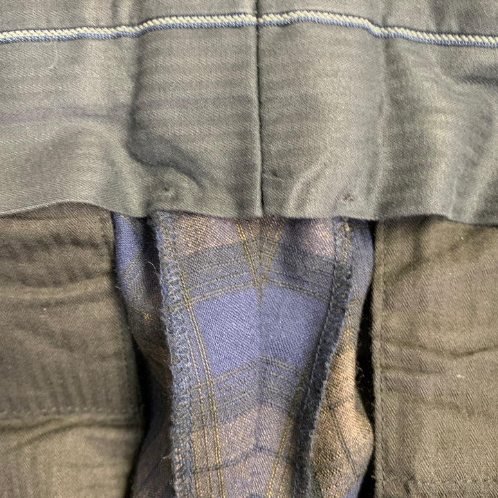 PAUL SMITH Size 38 Soho Navy Brown Plaid Wool Notch Lapel Suit