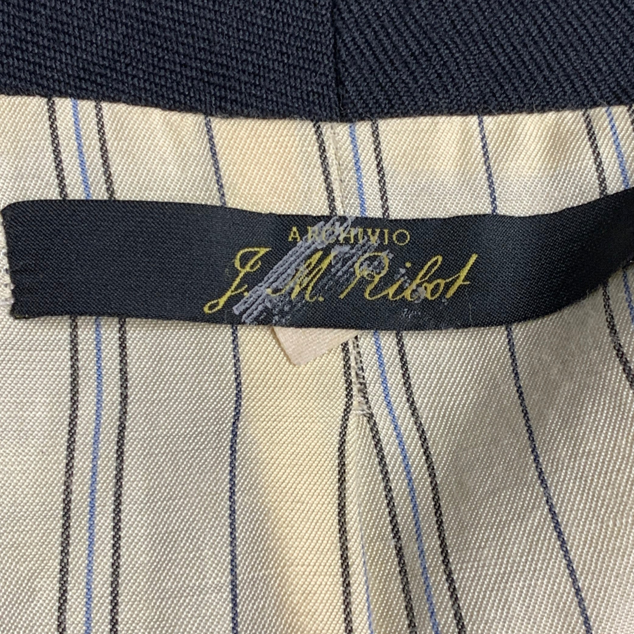 ARCHIVIO J.M.RIBOT Size M Black Wool Twill Single Breasted
