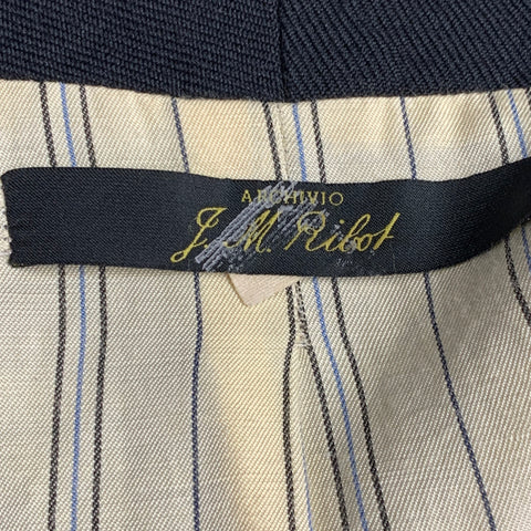 ARCHIVIO J.M.RIBOT Size M Black Wool Twill Single Breasted Buttoned Jacket