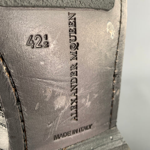 ALEXANDER MCQUEEN Size 9.5 Black Leather Lace Up Boots