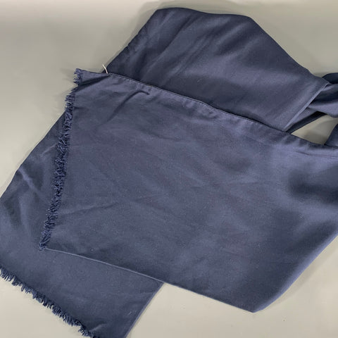 NO BRAND Navy Silk Blend Scarf