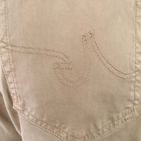 ADRIANO GOLDSCHMIED Taille 36 Everett Khaki Coton Mélangé Jean Coupe Pantalon Décontracté