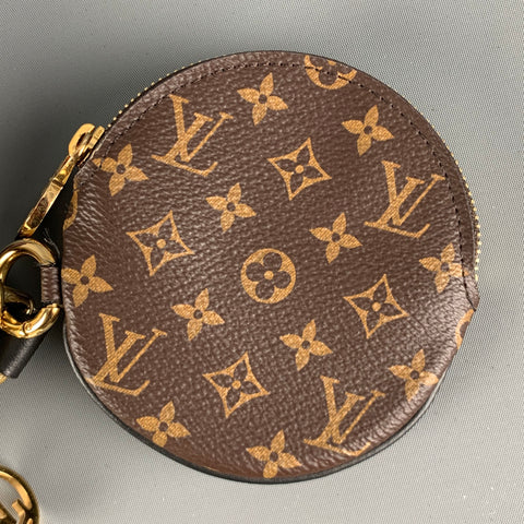 LOUIS VUITTON Brown Beige Monogram Coated Canvas Handbag